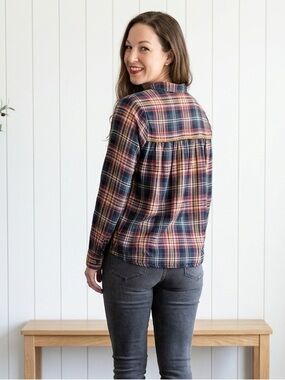 Indi & Cold Plaid Button-Down Oversized Shirt – XS, S, M Made In Spain